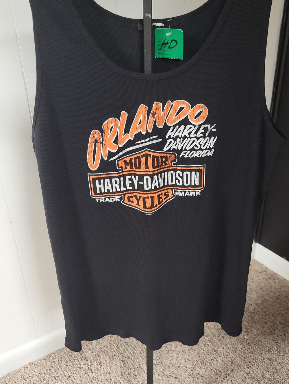 Harley-Davidson Black Women's Tank with and Orlando, FL Logo, L